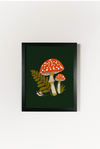 Green Mushroom Art