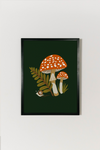 Green Mushroom Art